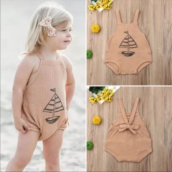 Brand New Muslin Sailboat Romper Size 12-18 Months - Picture 2 of 6